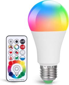 LED Color Changing Light Bulb, 820LM Dimmable E26 10W RGBW, Mood Light Bulb with Timing Remote, 120 Colors Screw Base Lights for Home Decor, Bedr